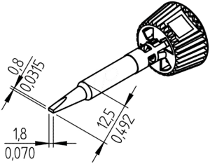 ERSA 0142CDLF18L - Ersadur Lötspitze