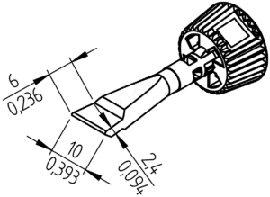 ERSA 0142ZDLF100 - Ersadur Lötspitze