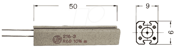 17W VERT. 220 - Drahtwiderstand