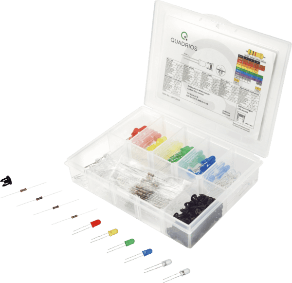 QUAD 1801O004 - LED-Sortiment 5 mm Superhell + Vorwiderstände