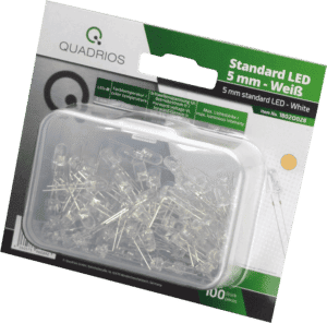 QUAD 1802O028 - LED 5 mm - Farbe Warm/Weiss (2700 mcd)