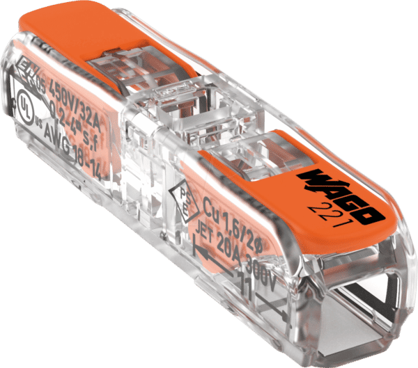 WAGO 221-2411 - Durchgangsverbinder max. 4 mm²