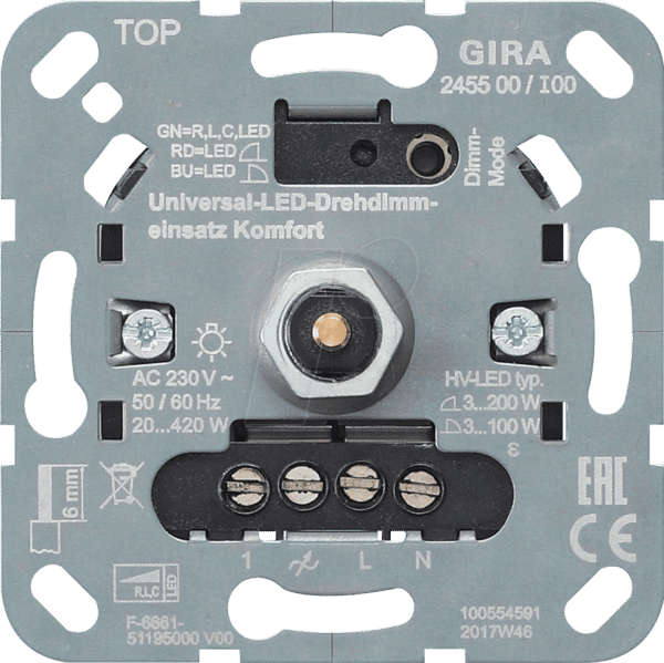 GIRA3000 LED K - Universal-LED-Drehdimmeinsatz