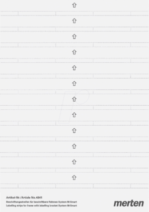 ME MS 484100 - Beschriftungsstreifen für Rahmen mit Beschriftungsträger