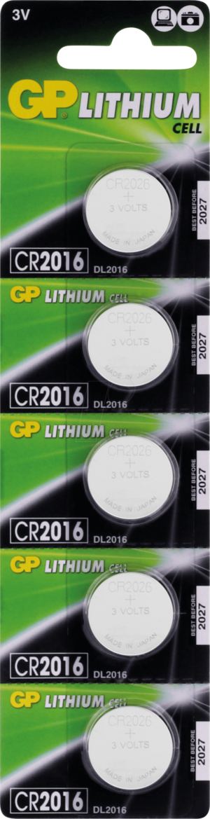 5XCR 2016 GP - Lithium-Knopfzelle