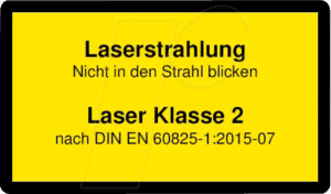 PICO 70110838 - Laser Warnlabel deutsch DIN EN 60825