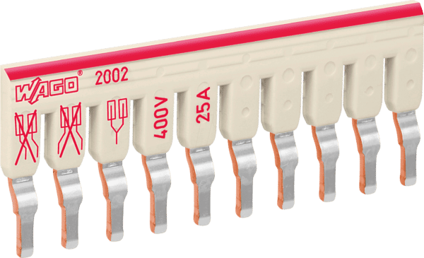 WAGO 2002-480 - Schachtelbrücker isoliert 10 fach 25A grau