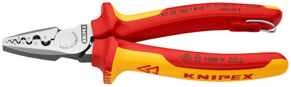 KN 97 78 180 T - VDE- Crimpzange für Aderendhülsen