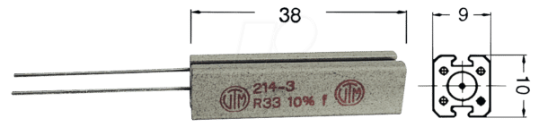 9W VERT. 100 - Drahtwiderstand