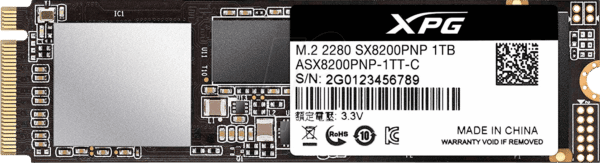 ASX8200PNP-1TT - ADATA XPG SX8200 Pro 1 TB M.2 SSD NVMe