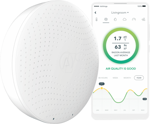 AIRTHINGS WAVEPL - Radon-Monitor mit App-Steuerung