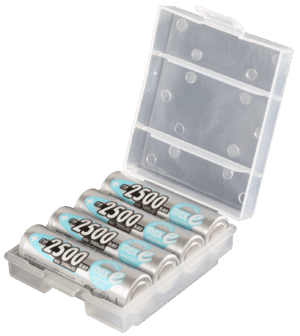 AKKUBOX 130 - Batteriebox für 4 Mignon-/Micro-Akkus