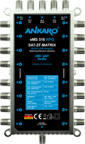 ANK EMS 516 RPQ - Mutlischalter 4 in 16