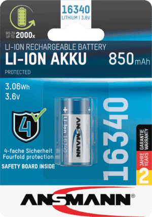 ANS 1300-0017 - Li-Ion Akku 16340 850 mAh