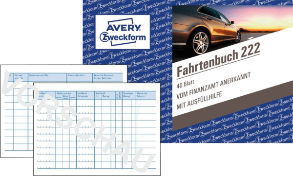 AVZ 222 - AVERY Zweckform Fahrtenbuch PKW