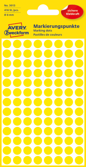 AVZ 3013 - Markierungspunkte 8mm gelb