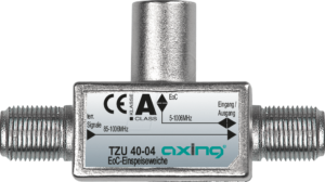 TZU 40-04 - Ethernet over Coax Einspeiseweiche F-Stecker