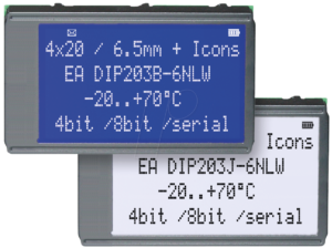 EA DIP203B-6 - LCD DIP-Modul
