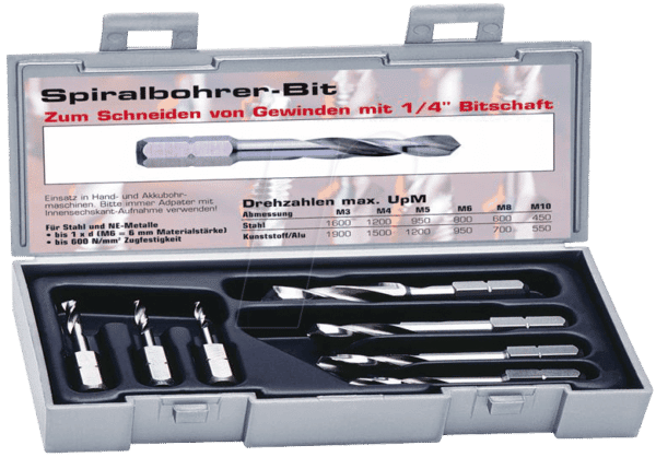 BOHRER 6-2-8MM - Stahlbohrersatz