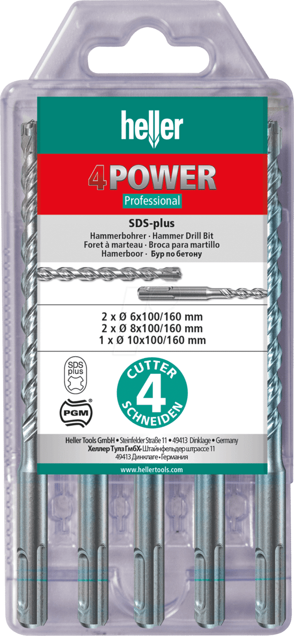 BOHR 4P SET 6 - Hammerbohrersatz