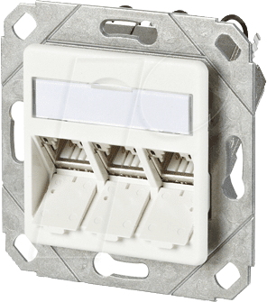 BTR 130B11D31102 - CAT.6A modul 3 Port 180°M UPk reinweiß