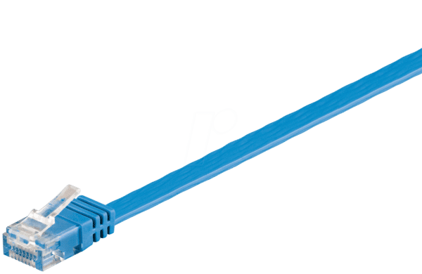 GOOBAY 96306 - Cat.6a Flachkabel blau  1 m