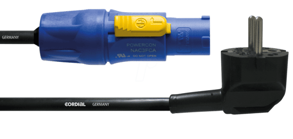 CFCA 3 SRC - Powercon-Stecker/ Schutzkontakt Winkelstecker