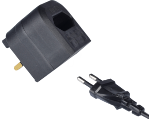 CONV BCA WH - BCA-Adapter: Adapter Euro-Steckernetzteil auf GB-Netzstecker (BC