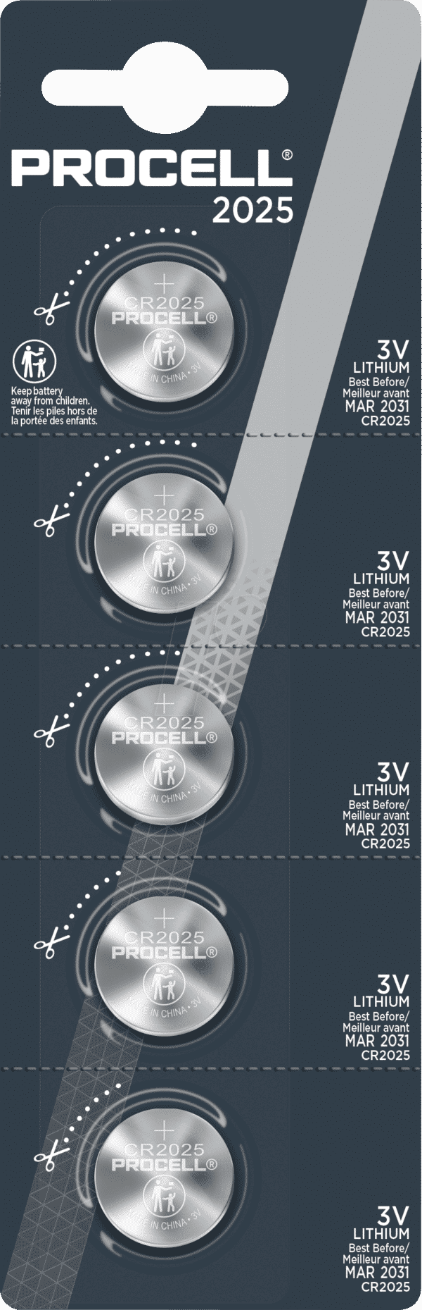 CR 2025 PROCELL - Lithium-Knopfzelle