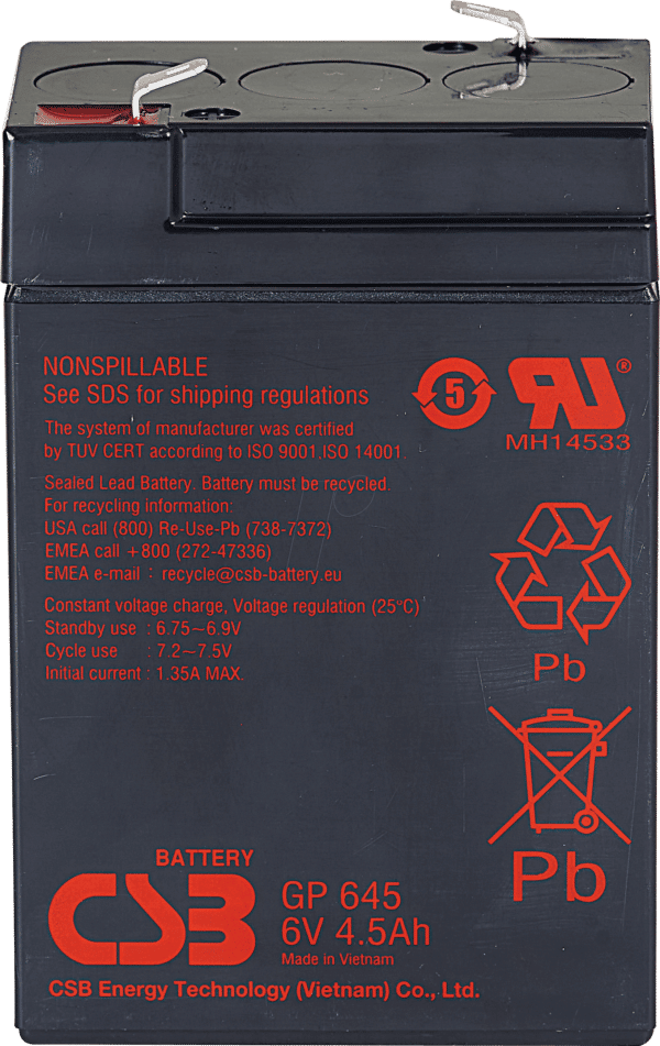 CSB GP645F1 - Blei-Vlies-Akku