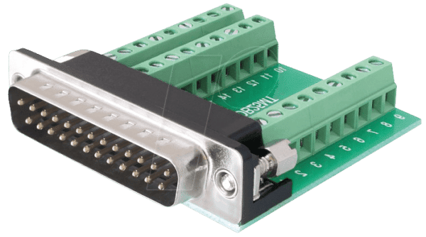 DELOCK 65318 - Sub-D 25 Pin Stecker > Terminalblock 27 Pin