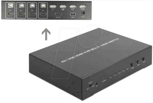 DELOCK 11488 - 4-Port KVM Switch