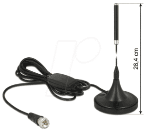 DELOCK 12413 - Antenne DAB+ F Stecker mit Standfuß
