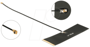 DELOCK 12539 - Antenne TETRA 430 - 470 MHz 0 dBi 1.13 15 cm Klebemontage schwar