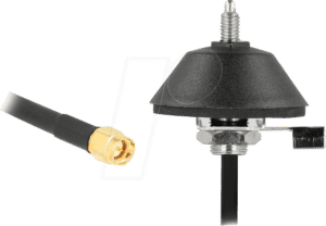 DELOCK 12589 - Antennenfuß mit Anschlusskabel RG-58 C/U 3 m schwarz