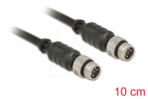 DELOCK 12688 - M8 Sensor- / Aktorkabel 6 Pin Stecker zu 6 Pin Stecker