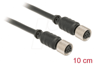 DELOCK 12689 - M8 Sensor- / Aktorkabel 6 Pin Buchse zu 6 Pin Buchse wasserdicht