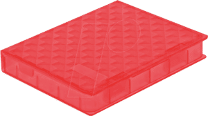 DELOCK 18370 - Schutzbox für 2.5'' HDD / SSD rot