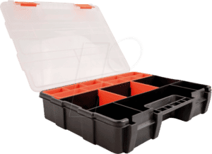 DELOCK 18416 - Sortimentsbox mit 21 Fächern 290 x 220 x 60 mm orange / schwarz