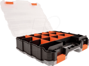 DELOCK 18417 - Sortimentsbox mit 34 Fächern 320 x 270 x 80 mm orange / schwarz