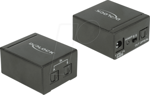 DELOCK 18767 - TOSLINK Switch 2x TOSLINK in > 1x TOSLINK out