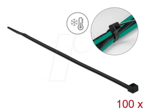 DELOCK 19202 - Kabelbinder kälteresistent L 300 x B 4