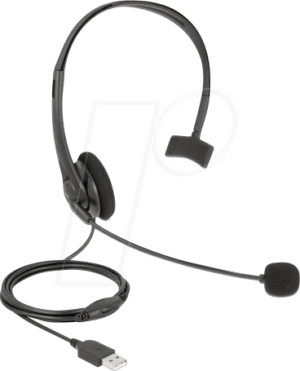 DELOCK 27177 - USB-Mono-Headset mit Lautstärkeregler