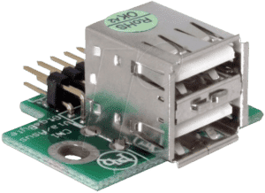 DELOCK 41763 - USB Pinheader Stecker auf 2x USB 2.0 Buchse - oben