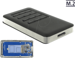 DELOCK 42594 - Delock externes M.2 SSD Gehäuse USB 3.0 Typ micro-B