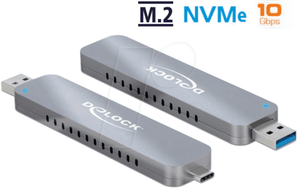 DELOCK 42616 - Externes M.2 Key M SSD Metallgehäuse