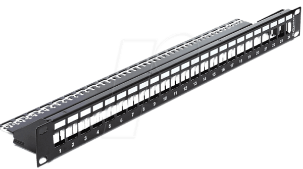 DELOCK 43277 - 19“ Keystone Patchpanel 24 Port