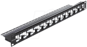 DELOCK 43278 - 19“ Keystone Patchpanel 24 Port abgestuft