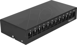 DELOCK 43415 - Keystone Patchpanel 12 Port schwarz