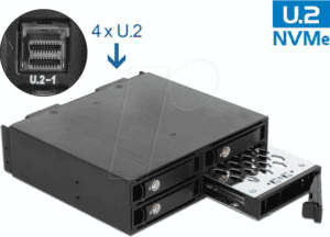 DELOCK 47235 - Wechselrahmen 5.25 für 4x 2.5 U.2 NVMe SSD